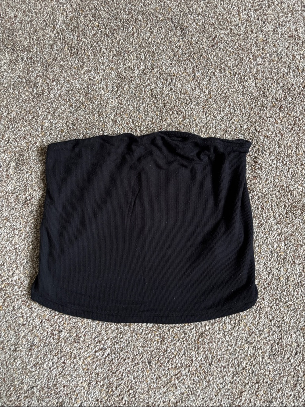 American Eagle Outfitters Black Ribbed Strapless tube Top